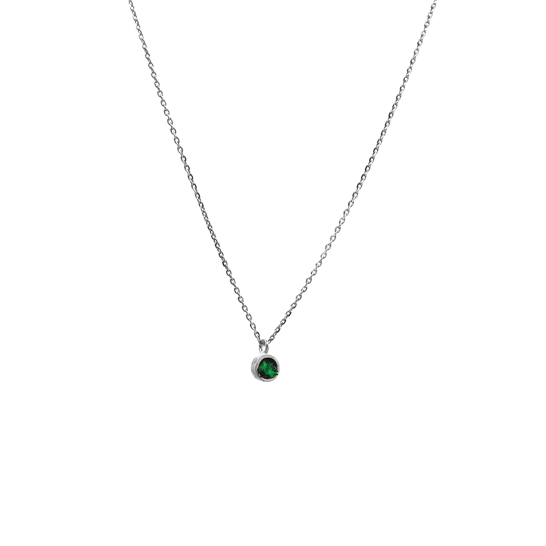 Raw Malachite Necklace n°1