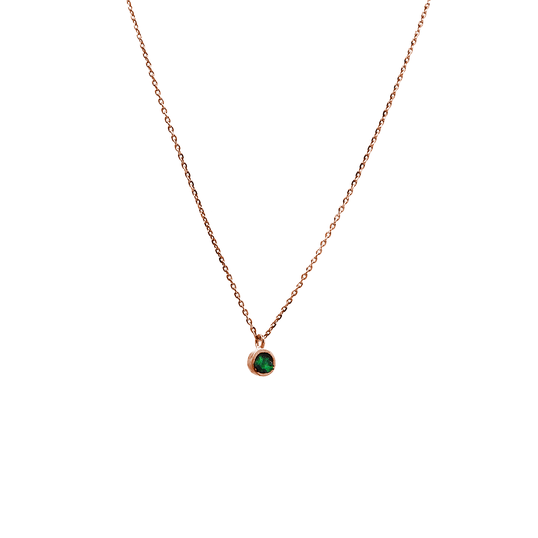 Raw Malachite Necklace n°1
