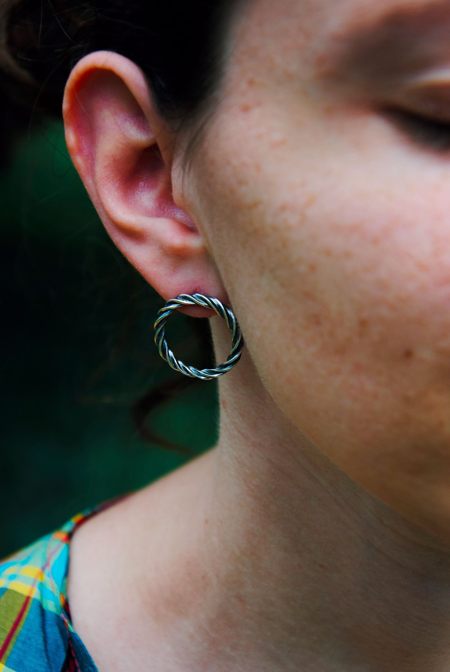 Fusillo Button Earrings