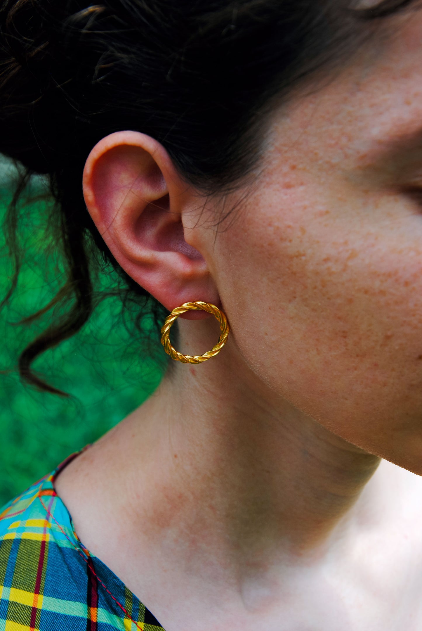 Fusillo Button Earrings