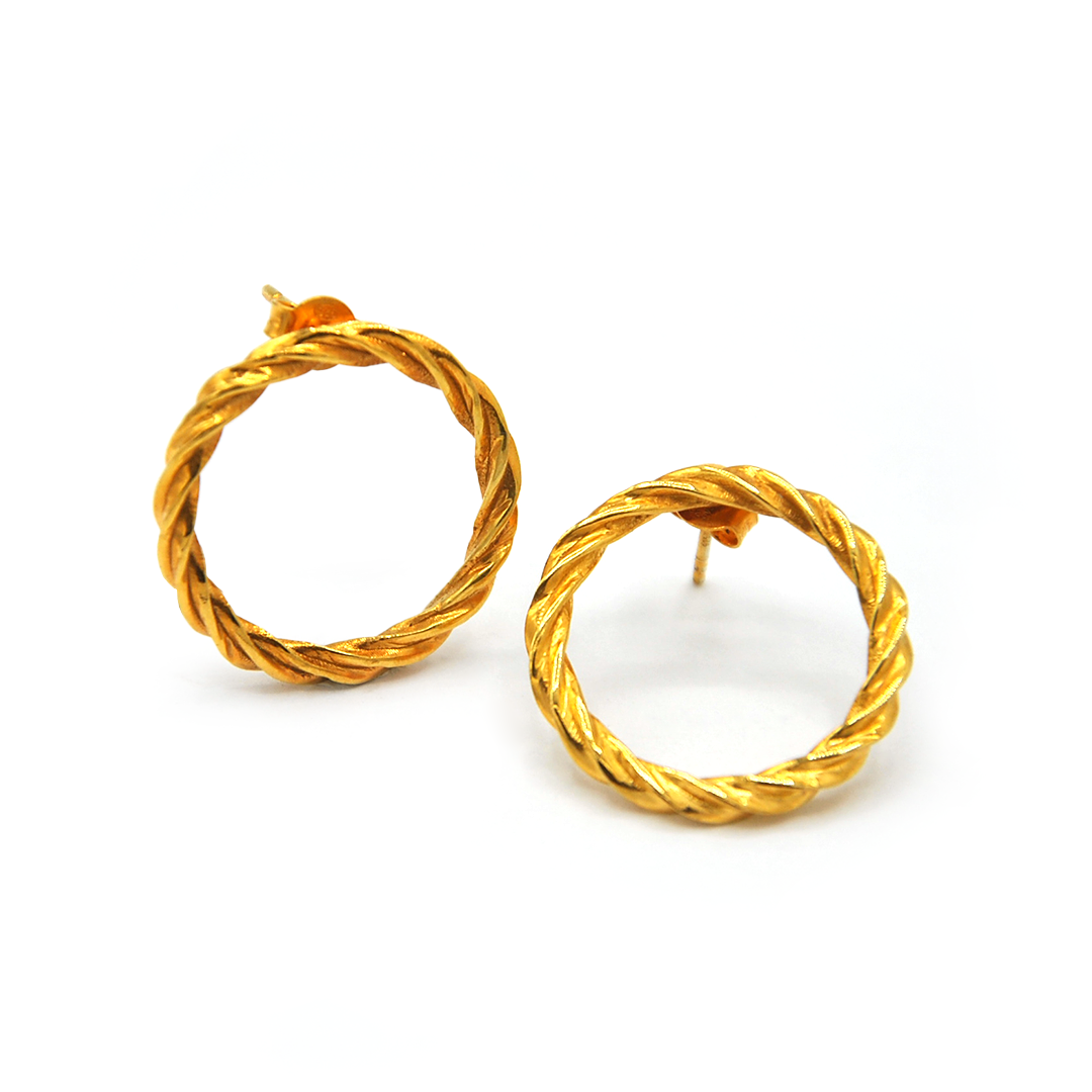 Fusillo Button Earrings
