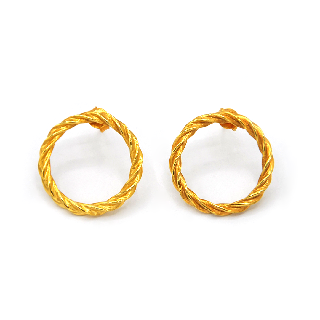 Fusillo Button Earrings
