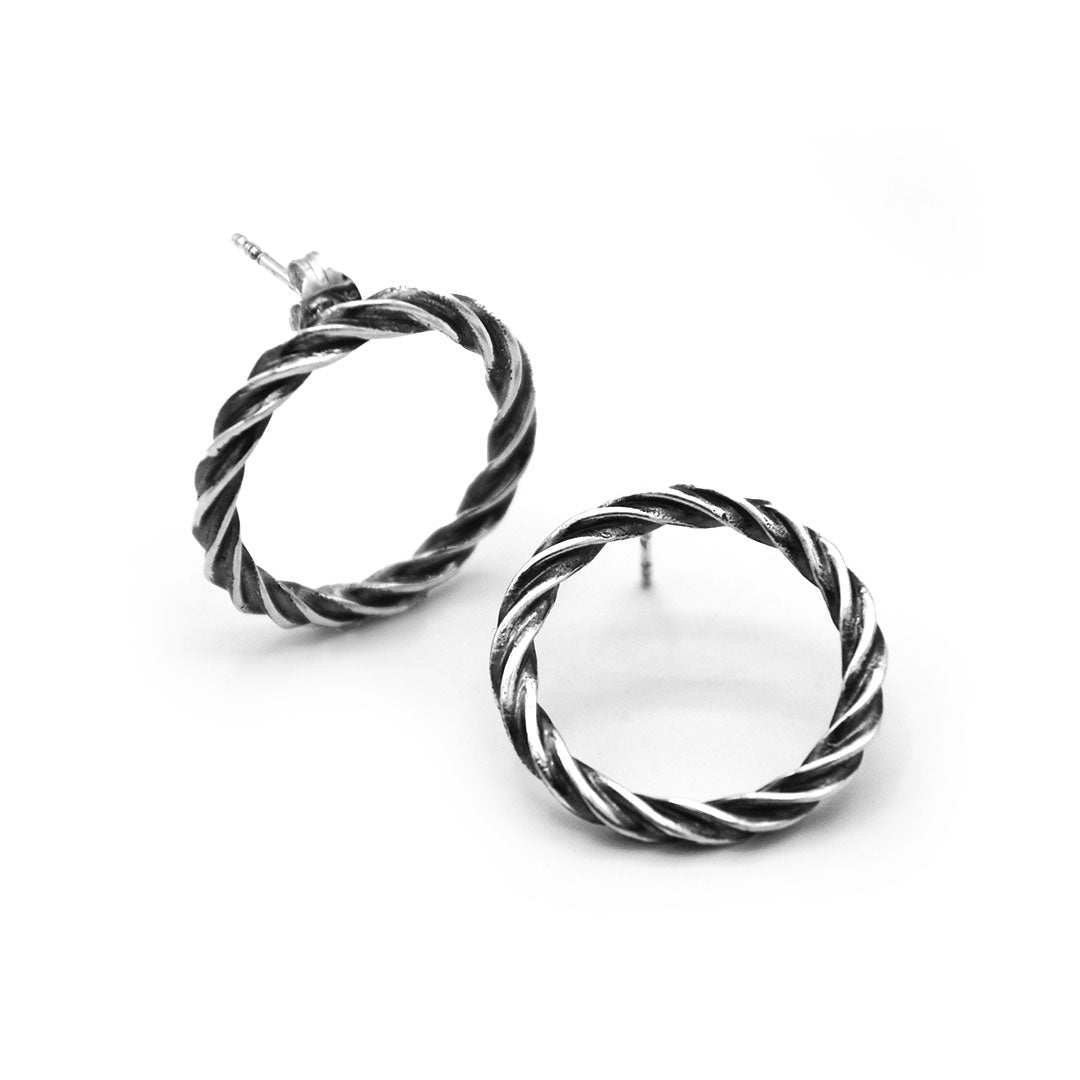 Fusillo Button Earrings