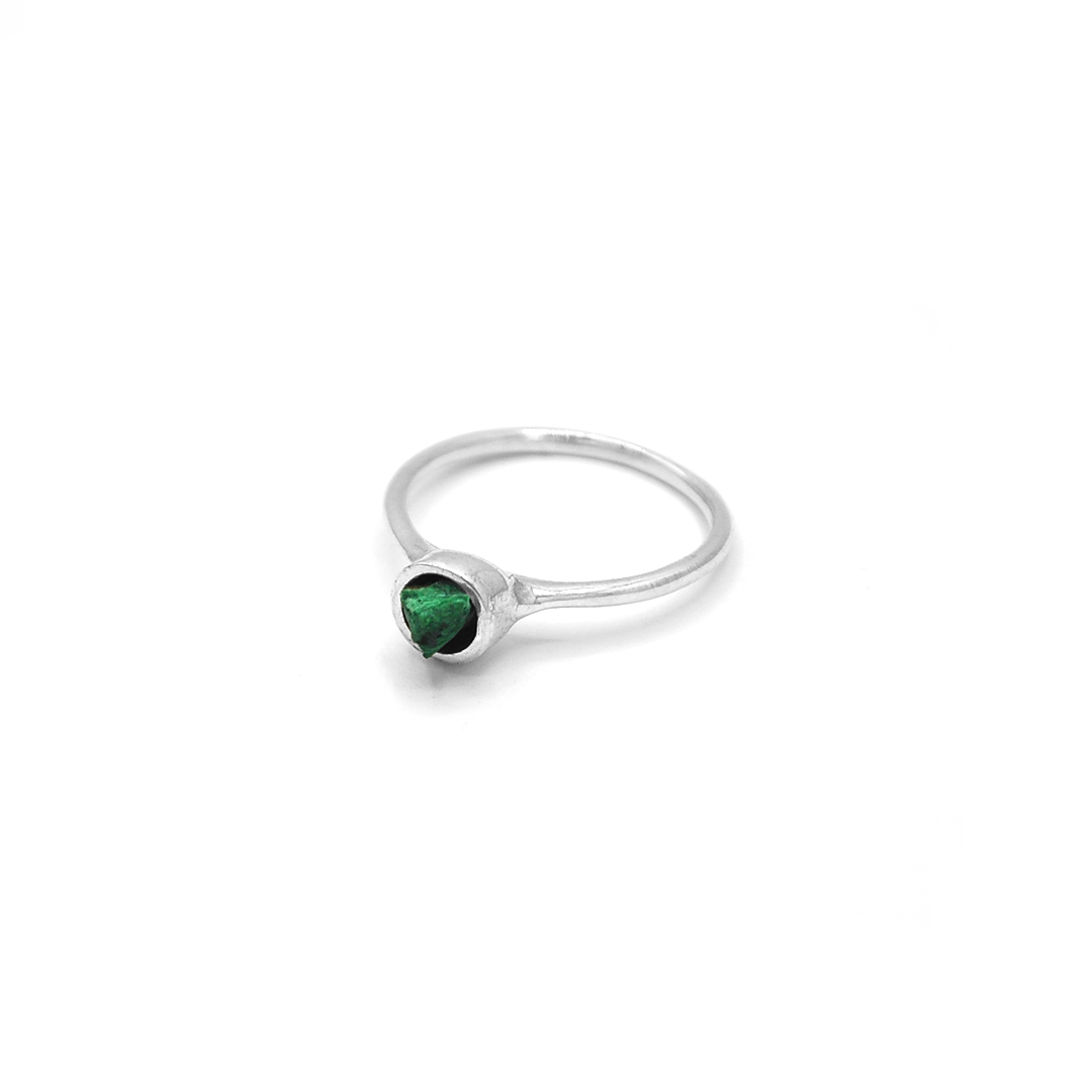 Anello Malachite Grezza